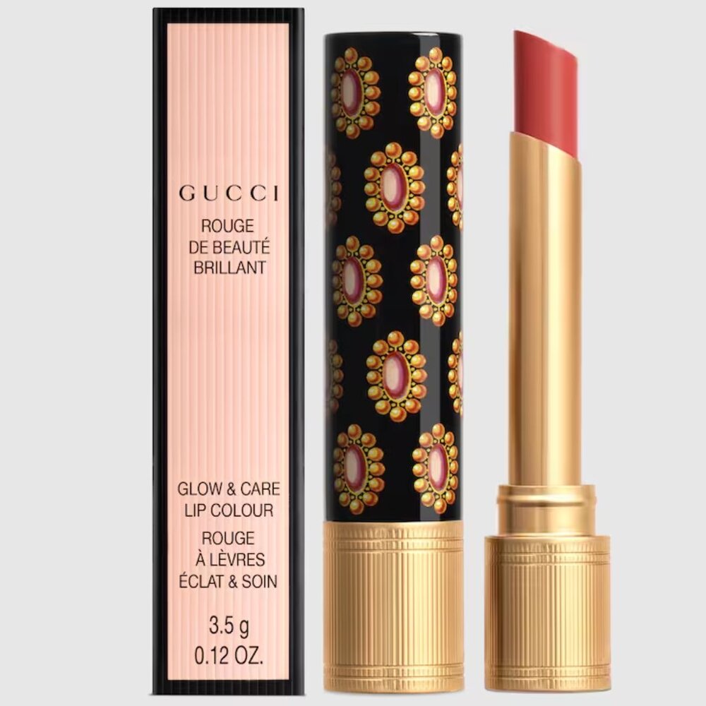 NIB ⭐GUCCI #216 MY COUSIN RACHEL Glow & Care Shine Lipstick ✅ BNIB